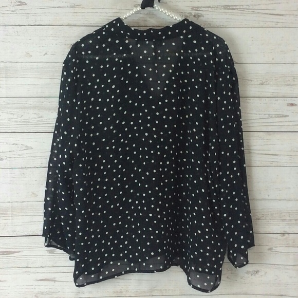 {Carol Anderson} Black pokey dot blouse - Picture 2 of 4